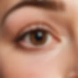 A close-up view of skin with visible blackheads
