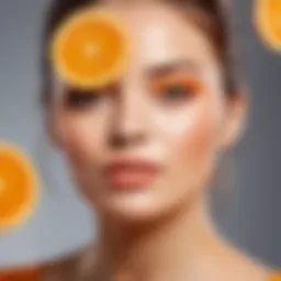 A vibrant skincare product featuring vitamin C and acids