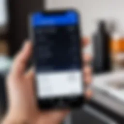 Smartphone displaying digital wallet interface
