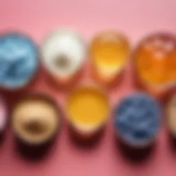Illustration of various types of AHA acids