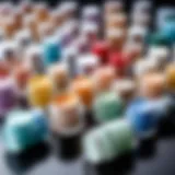 An array of colorful primers showcasing various formulations.