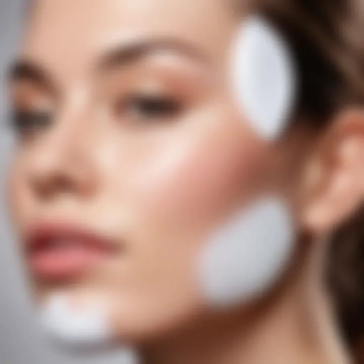 Application of hydrophilic oil on a cotton pad