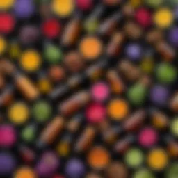 A vibrant collection of essential oils showcasing various aromas