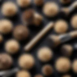 Elegant round brush showcasing various bristle types for styling