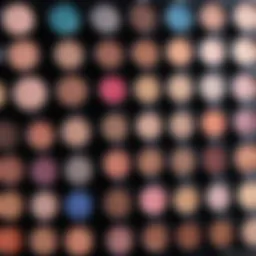 Various baked eyeshadow shades arranged elegantly