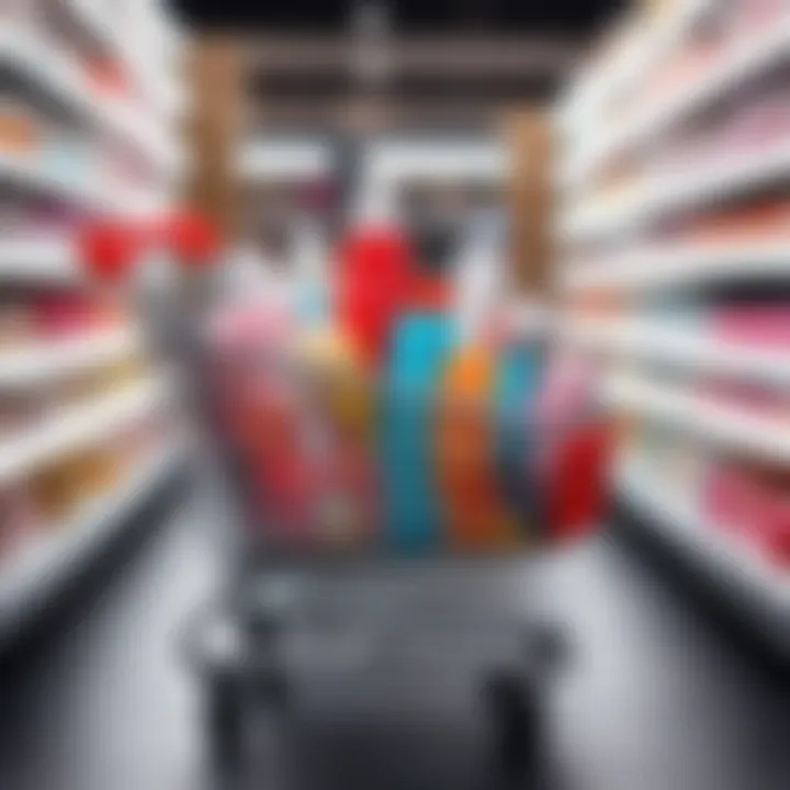 A shopping cart filled with beauty products highlighting discounts.