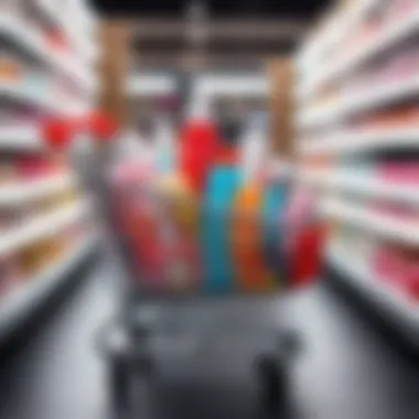 Smart Shopping for Beauty Products A shopping cart filled with beauty products highlighting discounts.