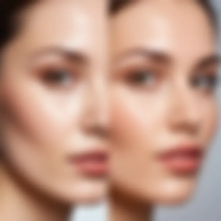 Before and after skincare results using arbutin