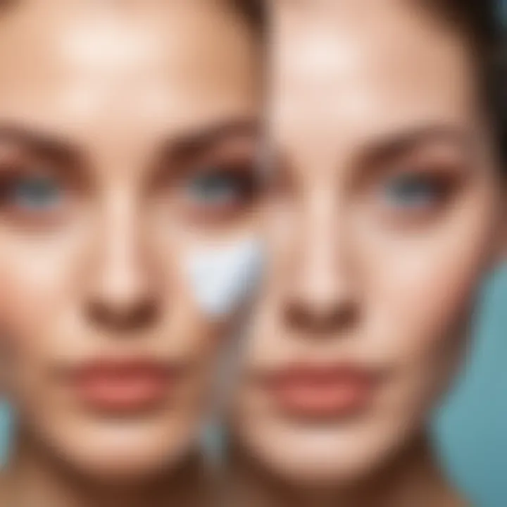 Before and after effect of using eye patches