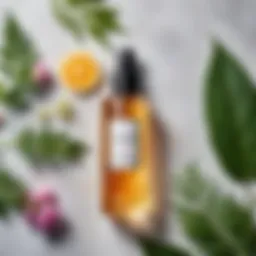 A refreshing body mist bottle surrounded by natural ingredients.