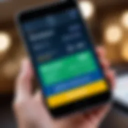 Smartphone displaying a banking app interface for checking bonuses