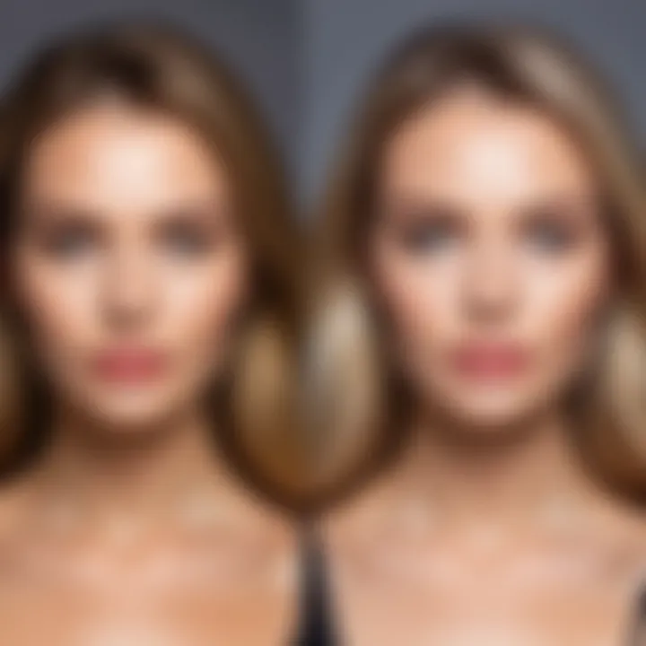 Before and after results of hair botox