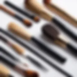 Different types of brushes for hairstyling