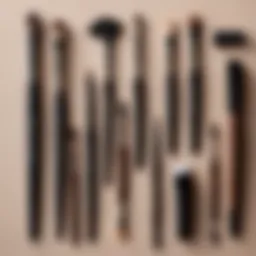 Elegant brow shaping tools arranged aesthetically