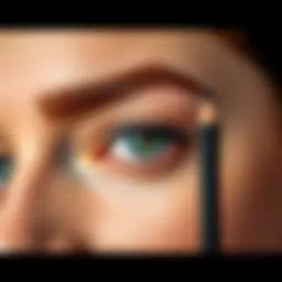 Comparison of eyebrow pencil and eyeliner