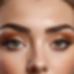 Close-up of beautifully shaped eyebrows