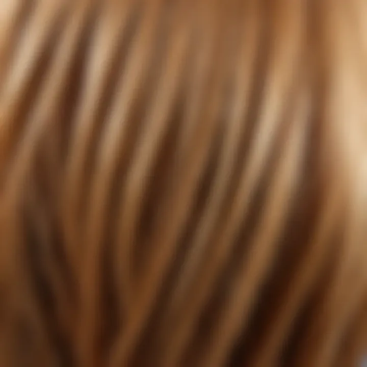 Close-up of shiny, healthy keratin-treated hair showcasing its texture