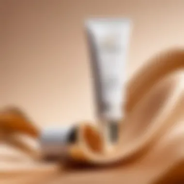 Elegant Design of CC Cream A close-up of a CC cream tube showcasing its elegant design.