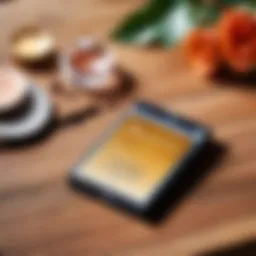 Close-up view of a L'Etoile card on a wooden table