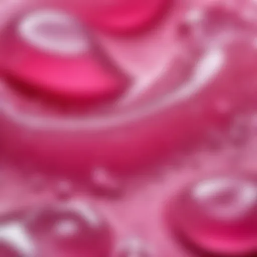Close-up of facial cleansing gel texture
