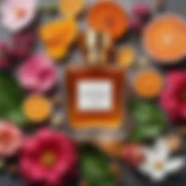 Close-up of nature-inspired fragrance ingredients