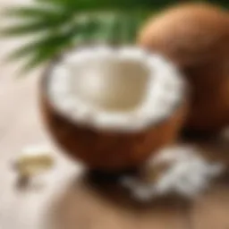 Nourishing coconut oil for hair treatment