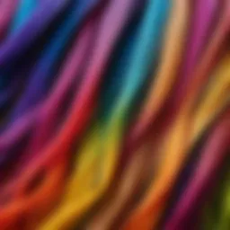Close-up of hair strands showcasing cold coloring technique