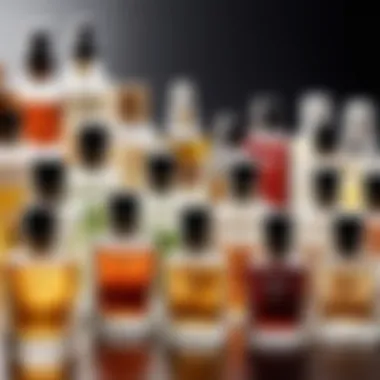 Cologne Bottles and Their Concentrations Various cologne bottles showcasing different concentrations