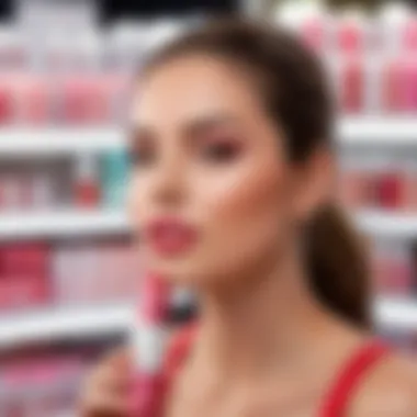 Current Market Trends in Lip Plumpers Trendy lip plumper products on a retail display reflecting market trends