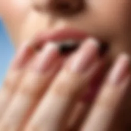 Close-up of nails with healthy skin around them