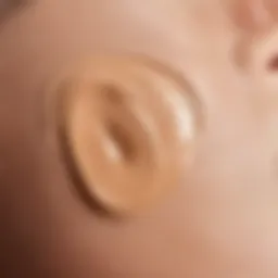 Close-up of concealer texture on skin