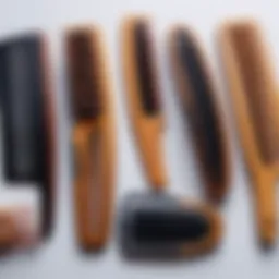 A selection of combs suitable for thick long hair
