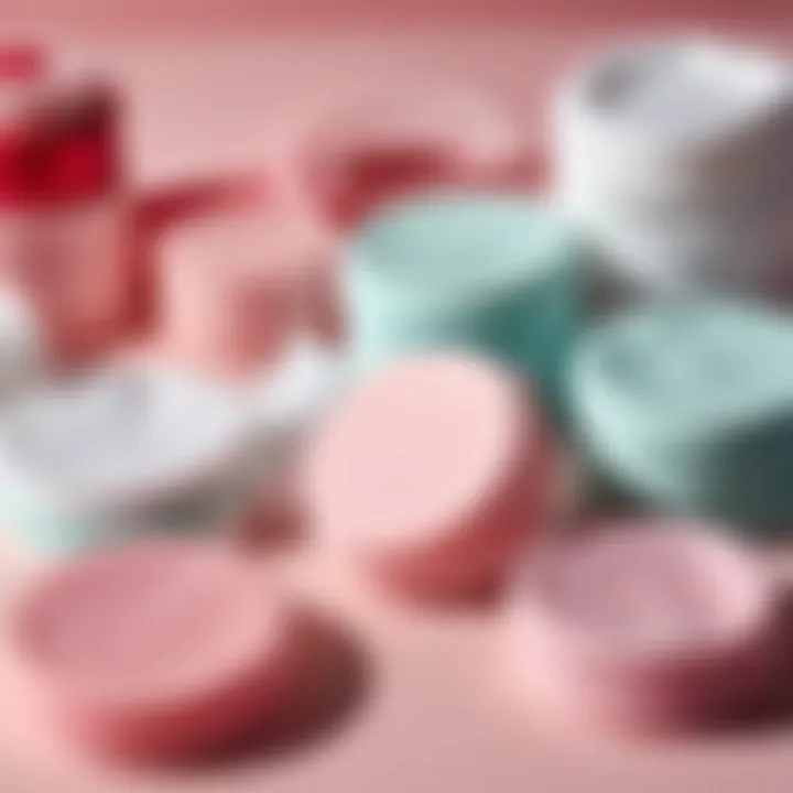 An array of makeup removal wipes and cotton pads