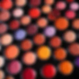 Elegant display of various cosmetic tints showcasing their colors and textures