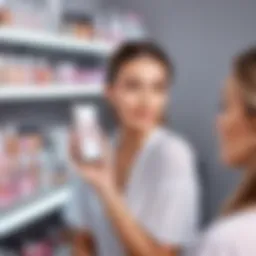 Illustration showcasing the convenience of ordering cosmetics via phone