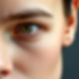 Close-up view of skin with visible pores