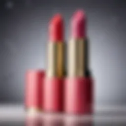 A selection of creamy lipsticks showcasing their smooth texture