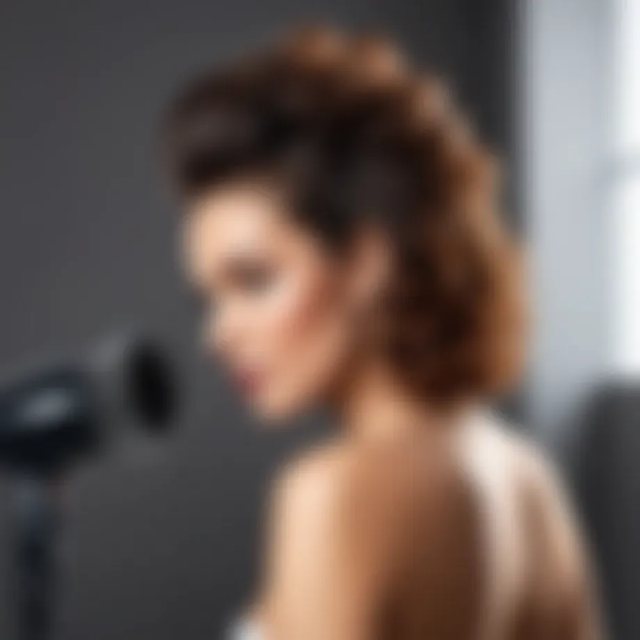 A close-up of a hair dryer and round brush showcasing their synergy in styling