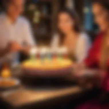 Diverse cultural birthday traditions showcased in a festive setting