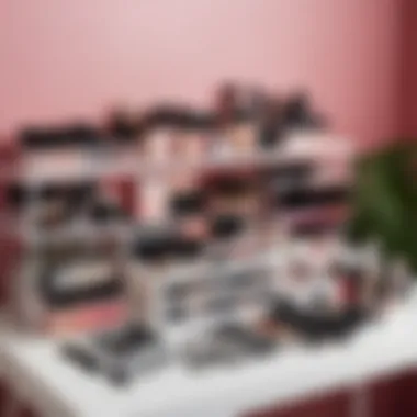 Organized Beauty Space with Curling Tools A well-organized beauty space with eyelash curling tools
