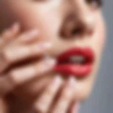 Techniques for Applying Cuticle Oil Application technique of cuticle oil shown on a nail