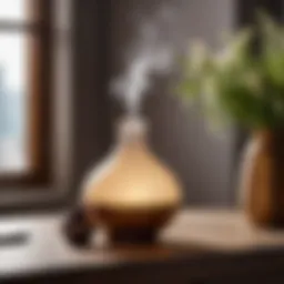 Elegant diffuser emitting a subtle fragrance in a cozy setting
