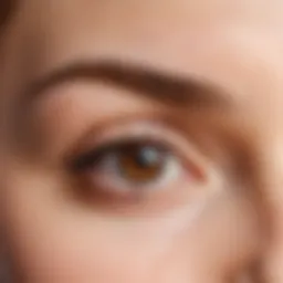 Close-up of dry skin under the eyes