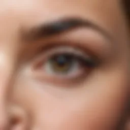Close-up of fine lines around the eyes illustrating crow's feet