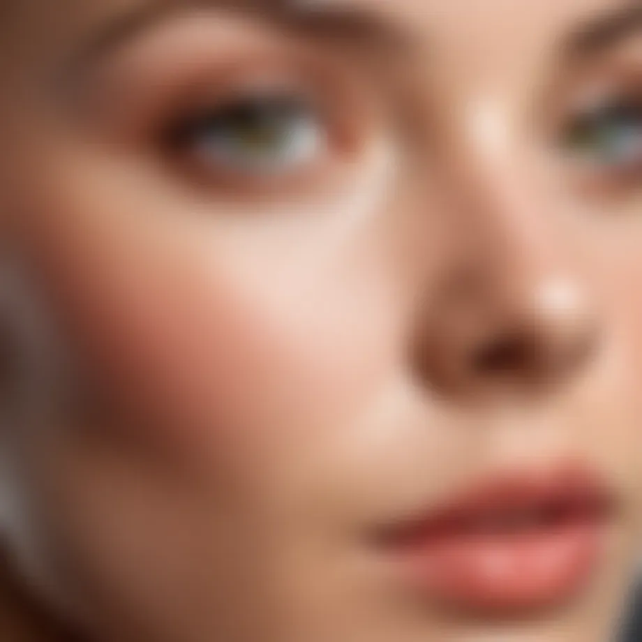 Close-up view of healthy skin displaying even tone