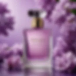 Elegant lilac fragrance bottle