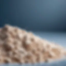 Close-up of enzyme powder texture on a surface