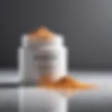 Enzyme powder in a cosmetic jar
