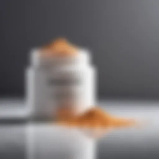 Enzyme powder in a cosmetic jar
