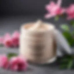 A close-up of enzyme powder in a stylish container